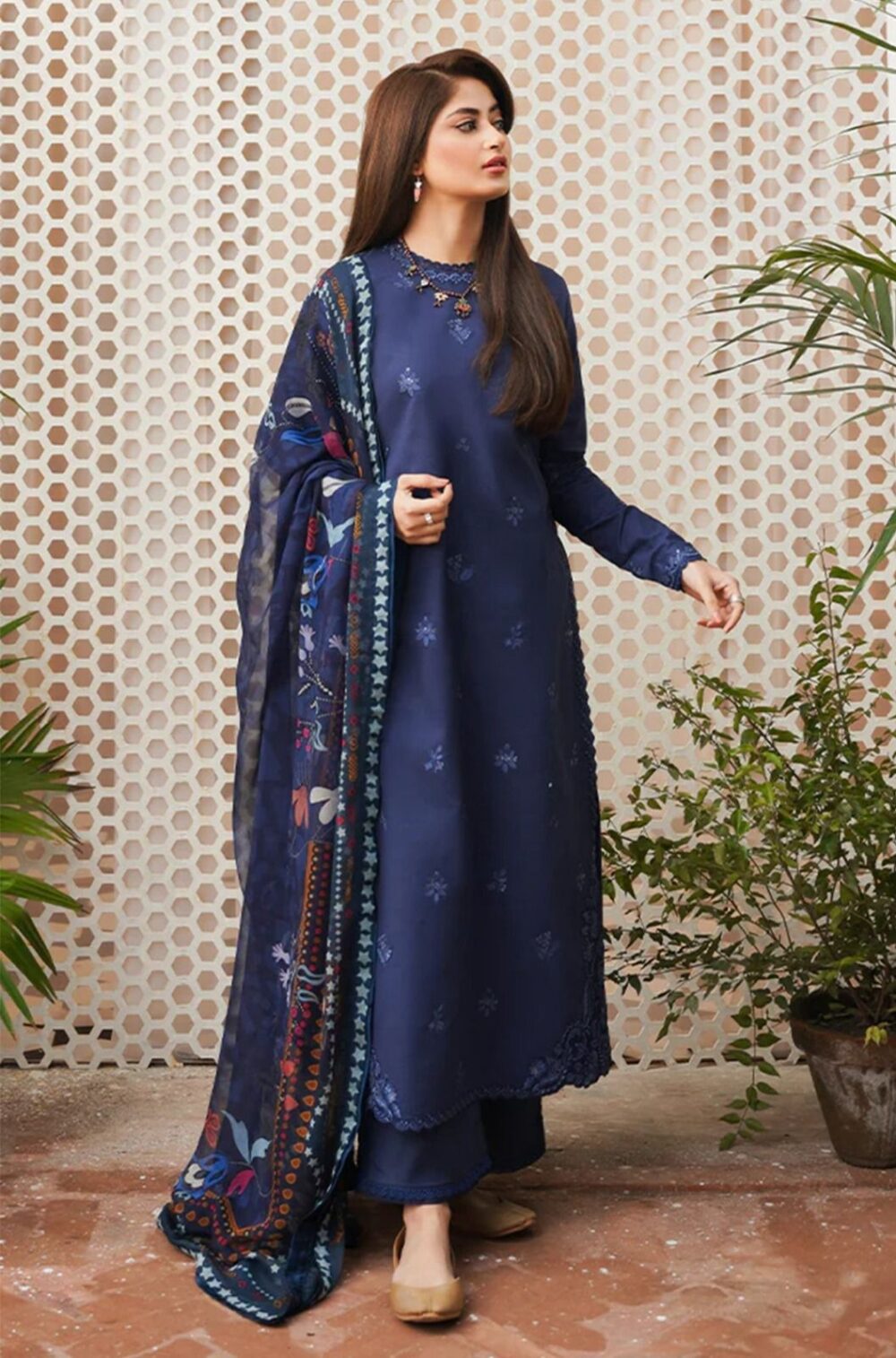 3 Pc Lawn Suit