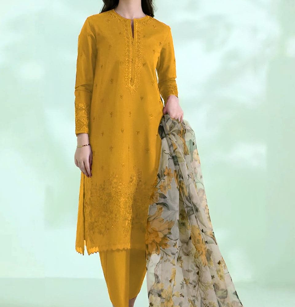 3 Pc Lawn Suit