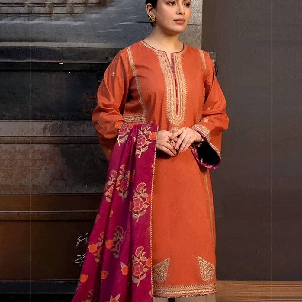 3 Pc Lawn Suit