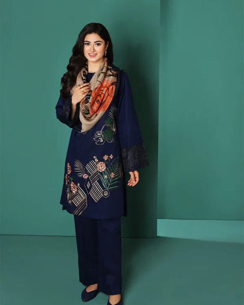 3 Pc Lawn Suit